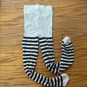 Black and White Striped Tights